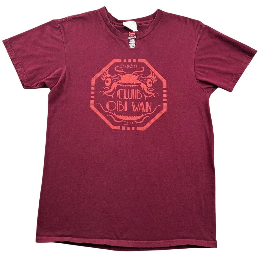 Disney Imagineering Club Obi Wan Shanghai Graphic T-Shirt Burgundy Hanes Tee S